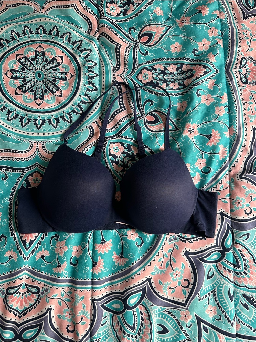 Victoria's Secret Navy T-Shirt Push-Up Bra